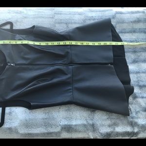 Black Faux Leather Vest Jacket